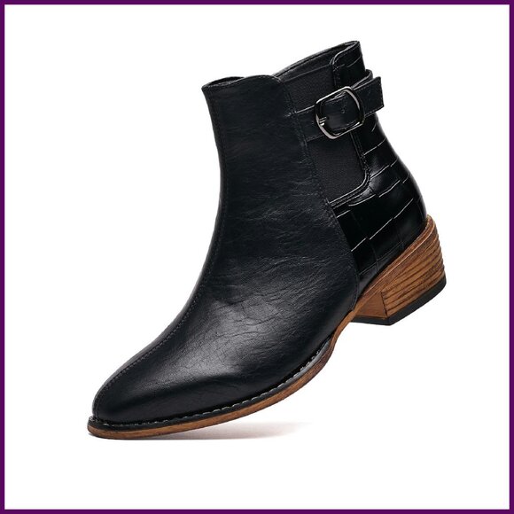 Women's Ankle Boots Mid Heel Chelsea Zipper Dressy Booties Non Slip -  threedaughtersproperties.com